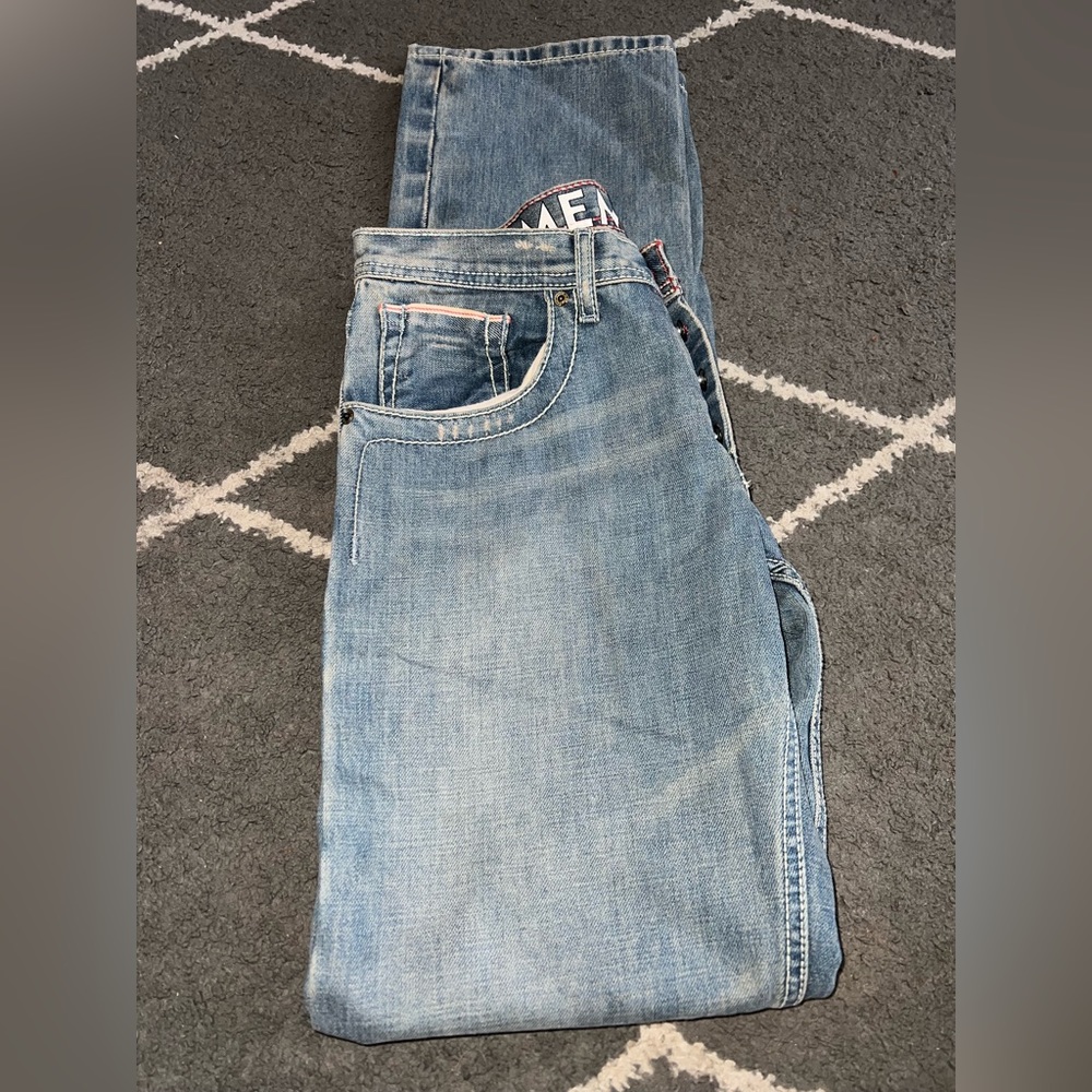 Memphis Blues Women’s Acid Wash Bootcut Blue Jeans Size 32